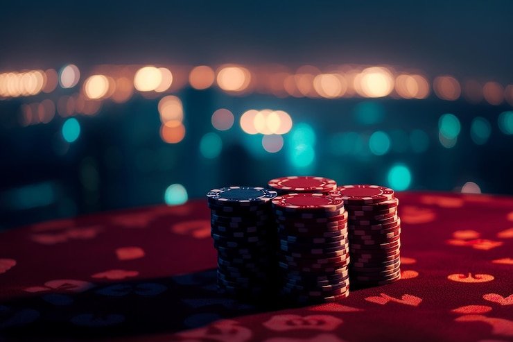 Antarmuka permainan menampilkan kartu Anda, tangan dealer, dan opsi tindakan Tampilan kartu tangan pemain dan keputusan bermain di Infinite Blackjack